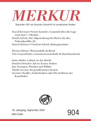 cover image of MERKUR 9/2024, Jg.78